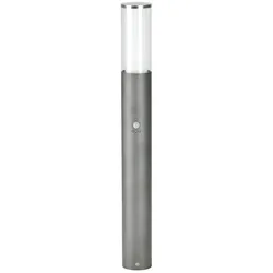 Albert Pollerleuchte Typ Nr. 2269 mit Bewegungsmelder (Typ Nr. 2070), Höhe 90cm, E27 max. 20W,  Edelstahl, Edelstahl / Anthrazit ALB-622070