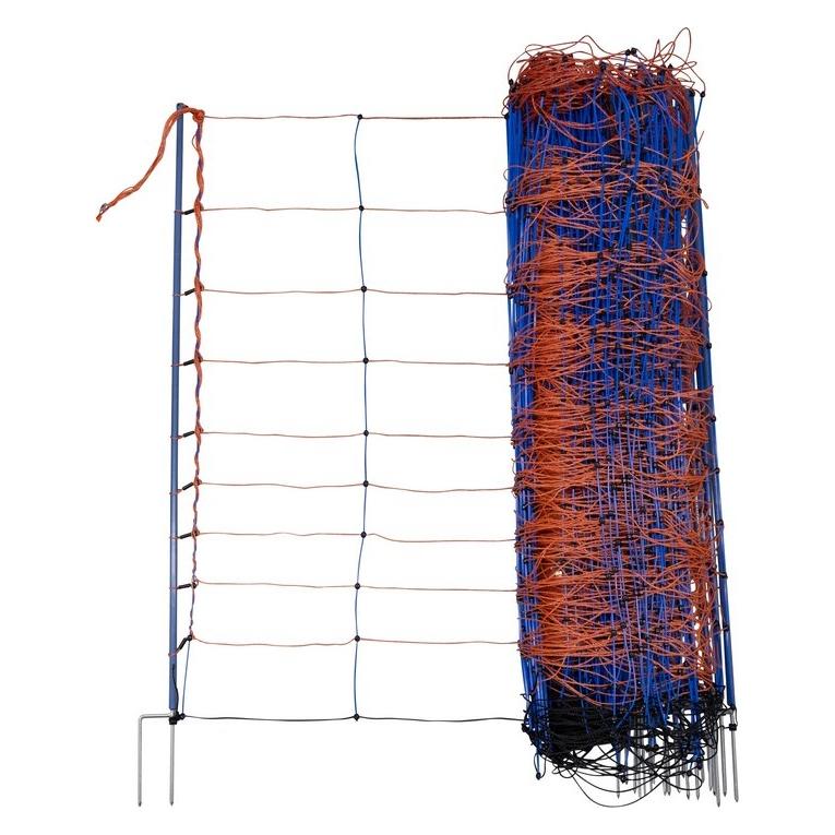 Kerbl TitanNet Premium, 50m, orange/blau,108cm, Doppelspitz (27813)