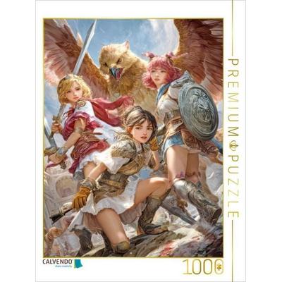 CALVENDO Puzzle Anime Kriegerinnen | 1000 Teile Lege-Größe 64x48cm Foto-Puzzle für glückliche Stunden