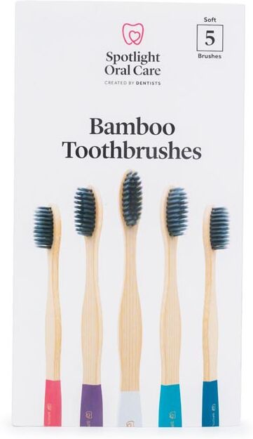 Care+ Spotlight Oral Care Bamboo Toothbrush 5 Pack