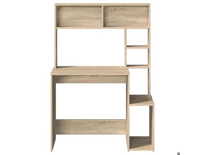 Bureau avec étagères chêne sonoma - WIENS - 100x45x140 cm - Chêne sonoma - Style Scandinave Moderne