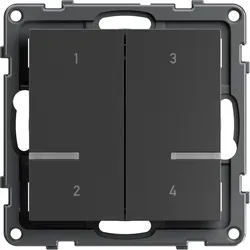 Legrand, Lichtschalter + Storenschalter, Seano with Netatmo 765935 Szenentaster 4-fach Anthrazit