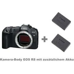 Canon EOS R8 Gehäuse + 2x LP-E17 Akku