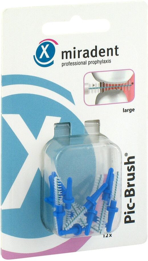 Miradent Interdentalbürsten Pic-Brush Ersatzbürsten large blau