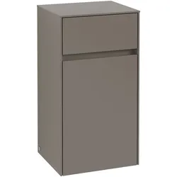 Villeroy & Boch Collaro Seitenschrank eine Tür, Anschlag links, 1 Auszug, 404x748x349mm, C03200DH, Farbe: Front/Korpus: Glossy White, Griff: White Matt