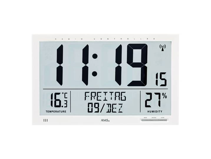 Horloge murale Drenta Matière plastique 37 x 3cm Blanc/Blanc