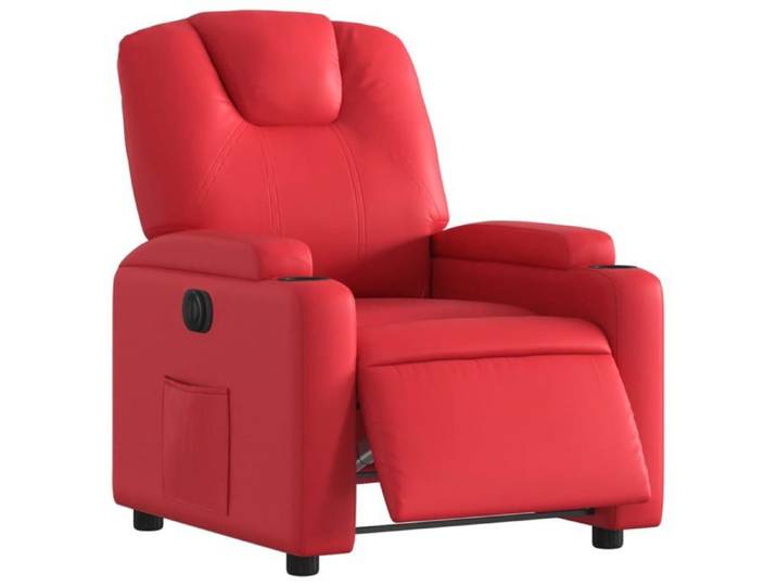 CLARENCE® Fauteuil inclinable électrique - avec moteur électrique - pour adulte - Rouge Similicuir LV1262