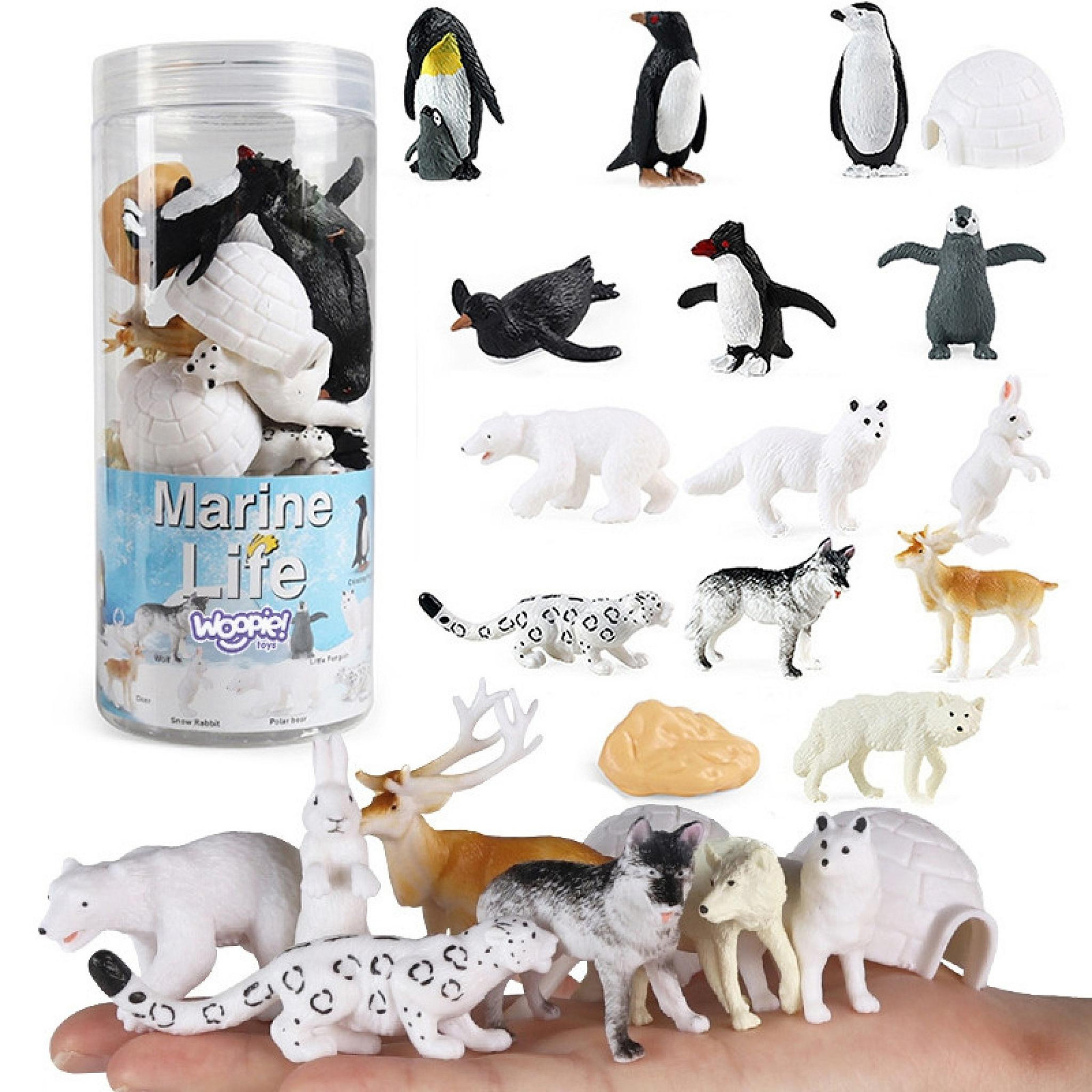 Woopie Arctic Animals figurenset 16-delig