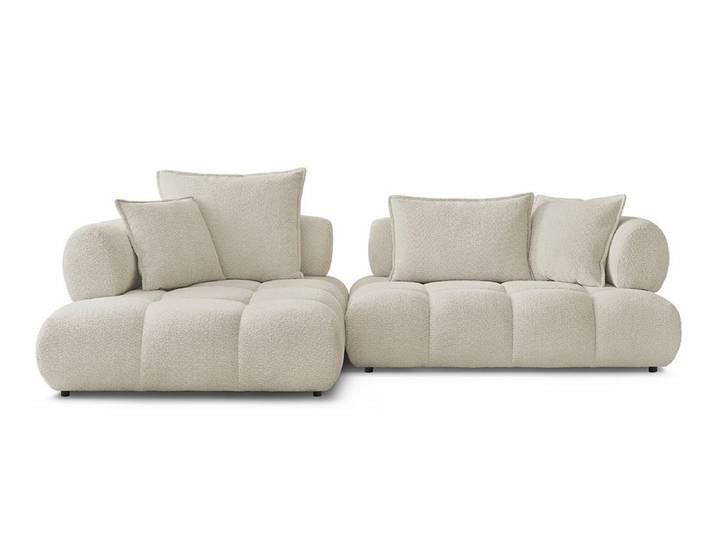 Ecksofa BOBOCHIC ALYA Boucle-Stoff beige