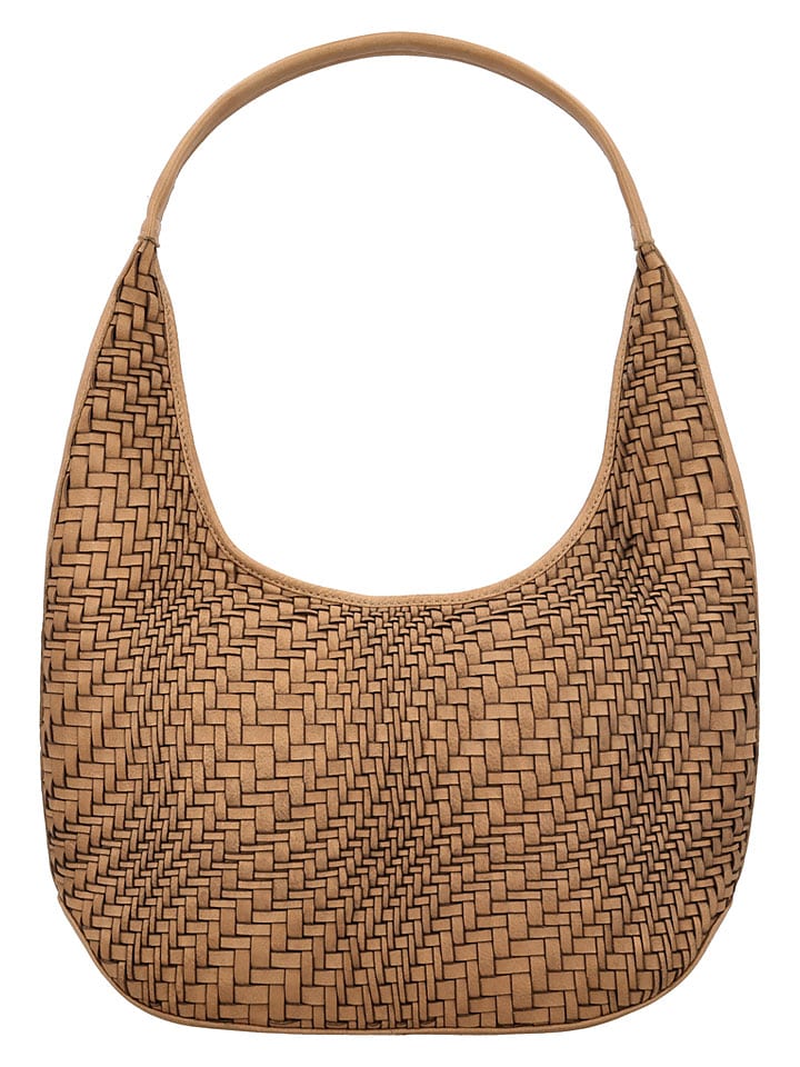 HIDE & STITCHES Leder-Shopper in Hellbraun - (B)40 x (H)24 x (T)10 cm - onesize