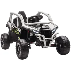 AIYAPLAY Kinder Elektroauto 12V Kinderauto UTV mit 2 Motorn, Fernbedienung, LED-Leuchten