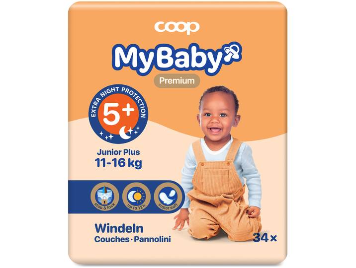 MyBaby My Baby Windeln 5+ Junior Plus 11-16 kg 34 Stück