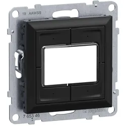 Legrand 765346 SEANO 4-fach Elektroniktaster 0 – 24 V in der Farbausführung Schwarz lackiert