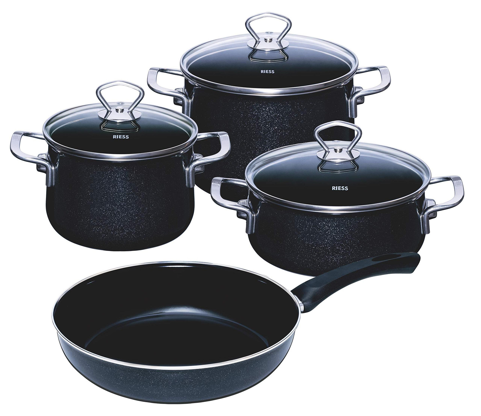 Dripio Startset 4-delig geëmailleerd Black Magic B/D/H: 48,5 x 28,5 x 24 cm