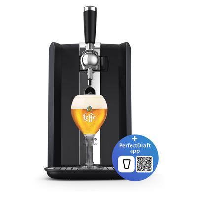 PHILIPS Bierzapfanlage "Perfect Draft 7000 Series HD3770/90", schwarz, B:26cm H:42,6cm T:48,2cm, Zapfanlagen, mit Temperatureinstellungen von 0-12C und LED-Display; Schwarz