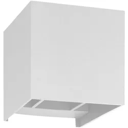 LCD, Gartenbeleuchtung, LEDWandleuchte IP54 weiss 3000K 2x6W (490 lm, IP54)