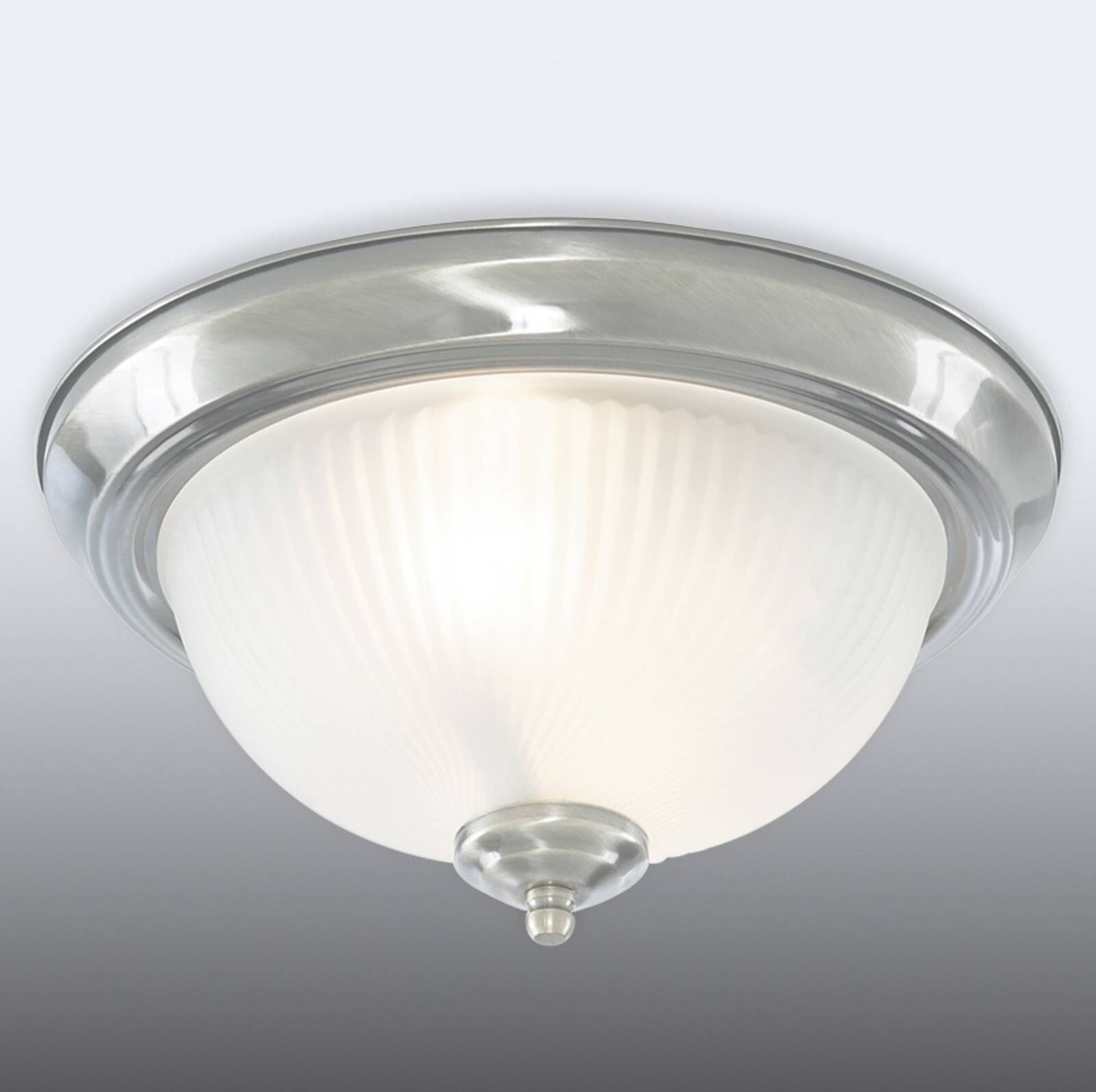 Searchlight Ceiling Light American Diner, dimmable, Chrome / silver, Bathroom, metal, Antique, Ceiling Light