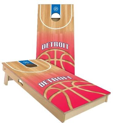 Skip's Garage Detroit Basketball Outdoor Cornhole Board Set