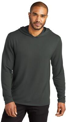 Port Authority K826 Microterry Pullover Hoodie in Charcoal size 2XL   Triblend