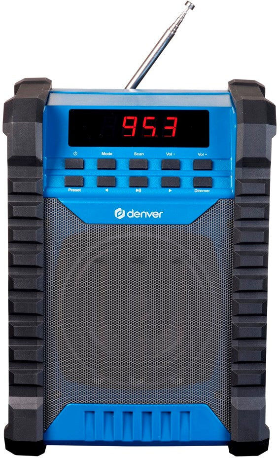 Denver Håndværker Højtaler m. Bluetooth - Sort / Blå
