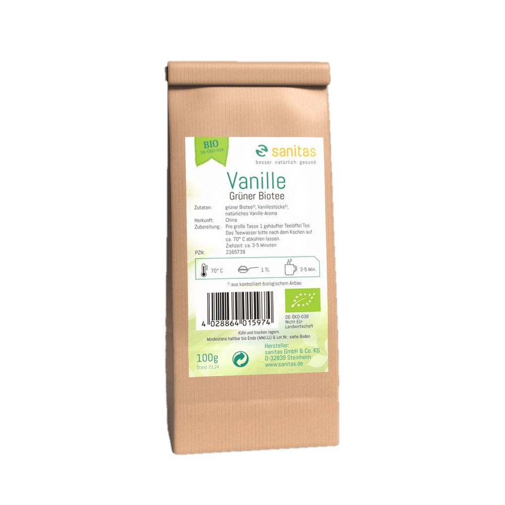 Gruener TEE Vanille KBA Bio 100 g Tee