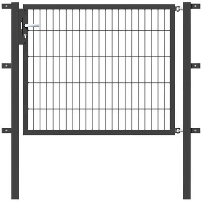 Zauneinzeltür ALBERTS "Flexo", grau (anthrazit), B:125cm H:100cm, Stahl, Tore, 125 cm Breite, in versch. Höhen