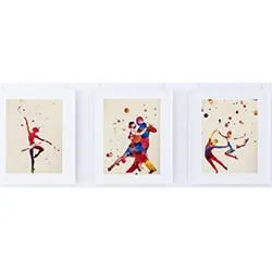 POSTER Set Mit 3 Kinderbuch Aquarell 30X40cm Rahmenlos