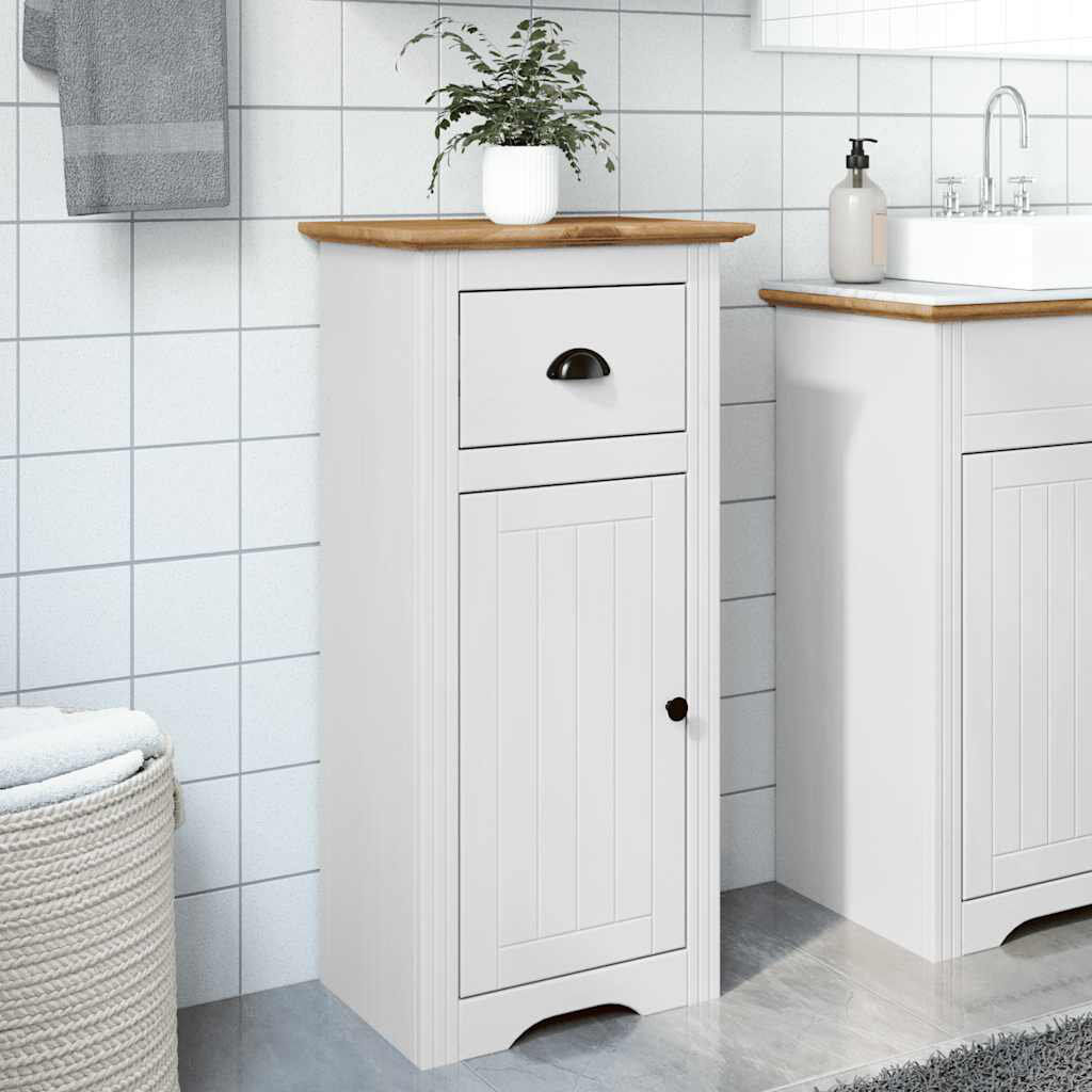Lark Manor Bivins Bathroom Cabinet White/Brown 90cm H X 44cm W X 30cm D