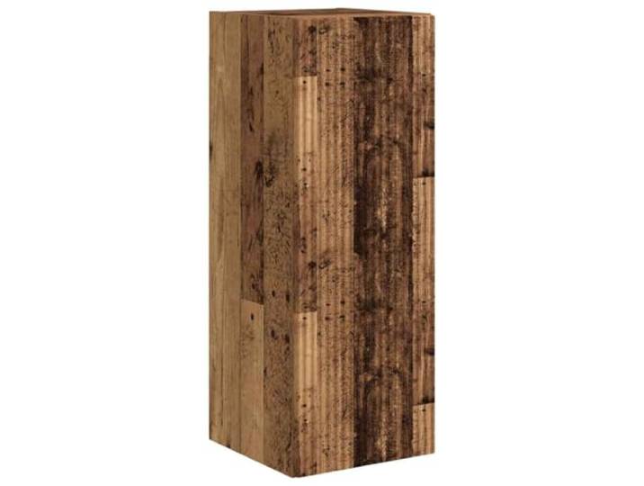 KTHLBRH TV-Wandschrank 30 x 31 x 80 cm Altholz Holztechnik, Wandmontage, 90° Türen, Regale, Maserung, ordentliches Wohnzimmer