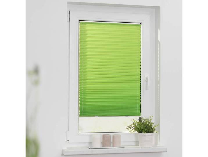 Store plissé Haftfix 80 x 130cm Vert/Vert pomme