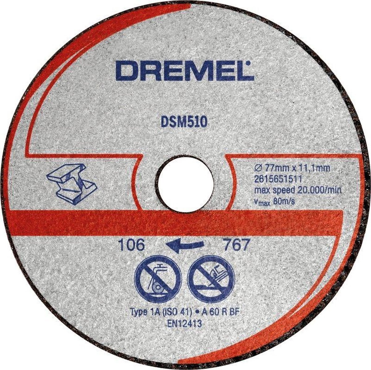 Dremel 2615S510JB Snijschijf voor metaal en kunststof
