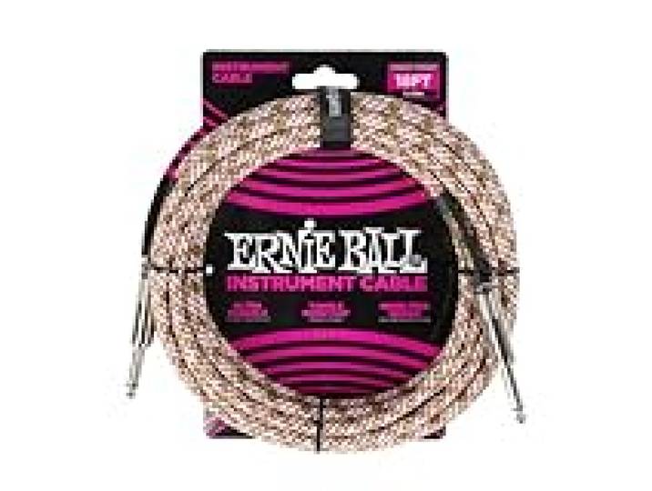 Ernie Ball Câble d’Instrument Tressé Droit/Droit 5,5m - Émeraude Argyle