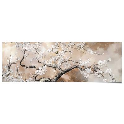 Poster REINDERS "Rustikale Blumen", beige (farbe bild(er): beige), B:158cm H:53cm T:0,1cm, Bilder, Poster, Wohnzimmer - Beige - 170 gr. Papier - Blumen und Pflanzen - 158x53 cm
