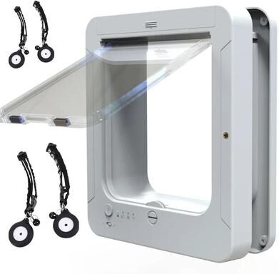 Inspired Finds Smart Microchip Pet Door With Direction Control & Automatic Sensor Access dualtag Pet Door