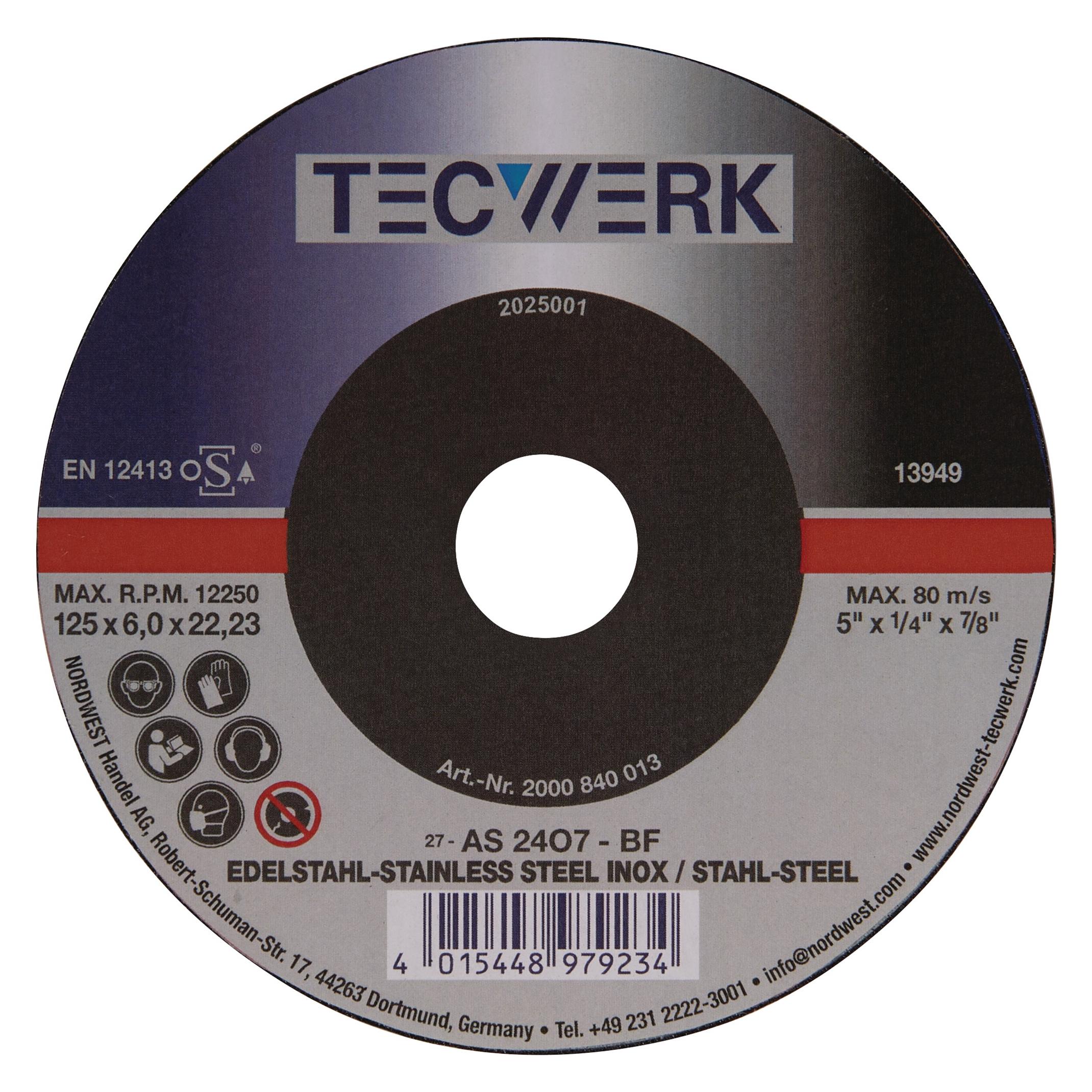 Tecwerk Schruppscheibe D125xS6mm gekröpft Universal Bohrung 22,23 mm (2000840013)