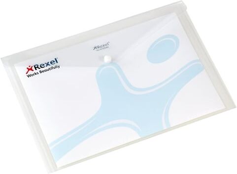 REXEL Pasta de plástico      Branco   A4   Fecho de botão