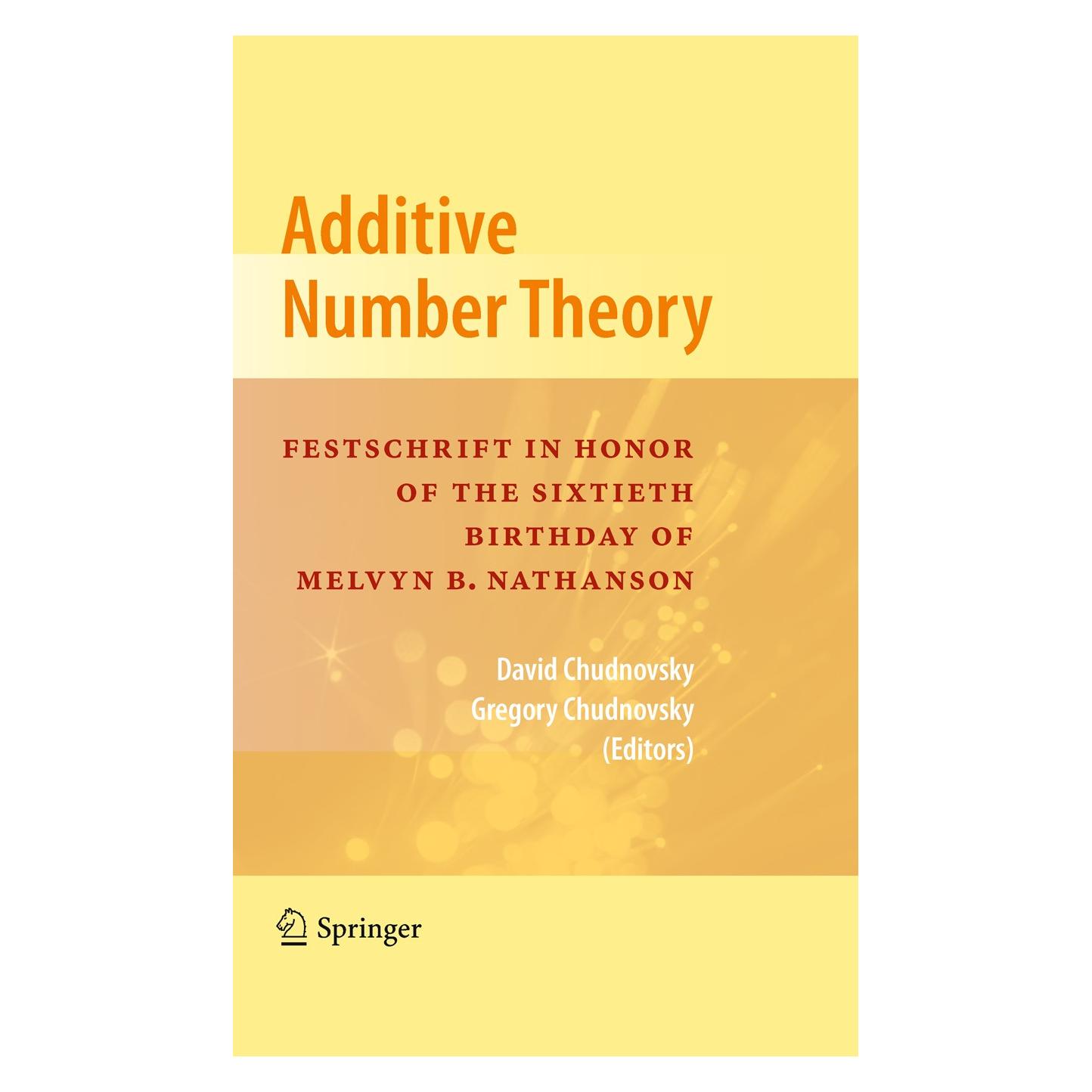 Springer Additive Number Theory (Englisch, Hardcover, David Chudnovsky, Gregory Chudnovsky) (9780387370293)