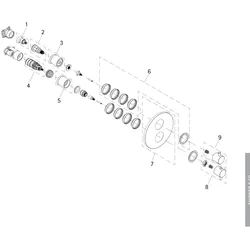 HSK Ersatzteile Abdeckplatte, rund (Chrom), E98544-2-41 E98544-2-41