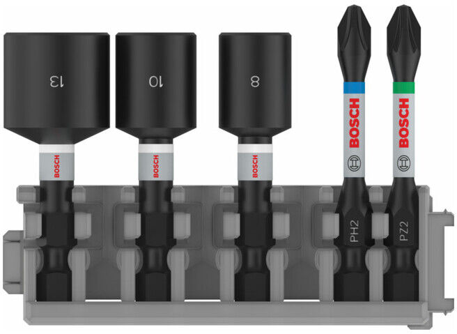 Jeu d'embouts de tournevis et de clés à douille BOSCH Impact Control 5 pièces (2608522350)