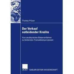 Der Verkauf notleidender Kredite, Fachbücher von Thomas Prüver