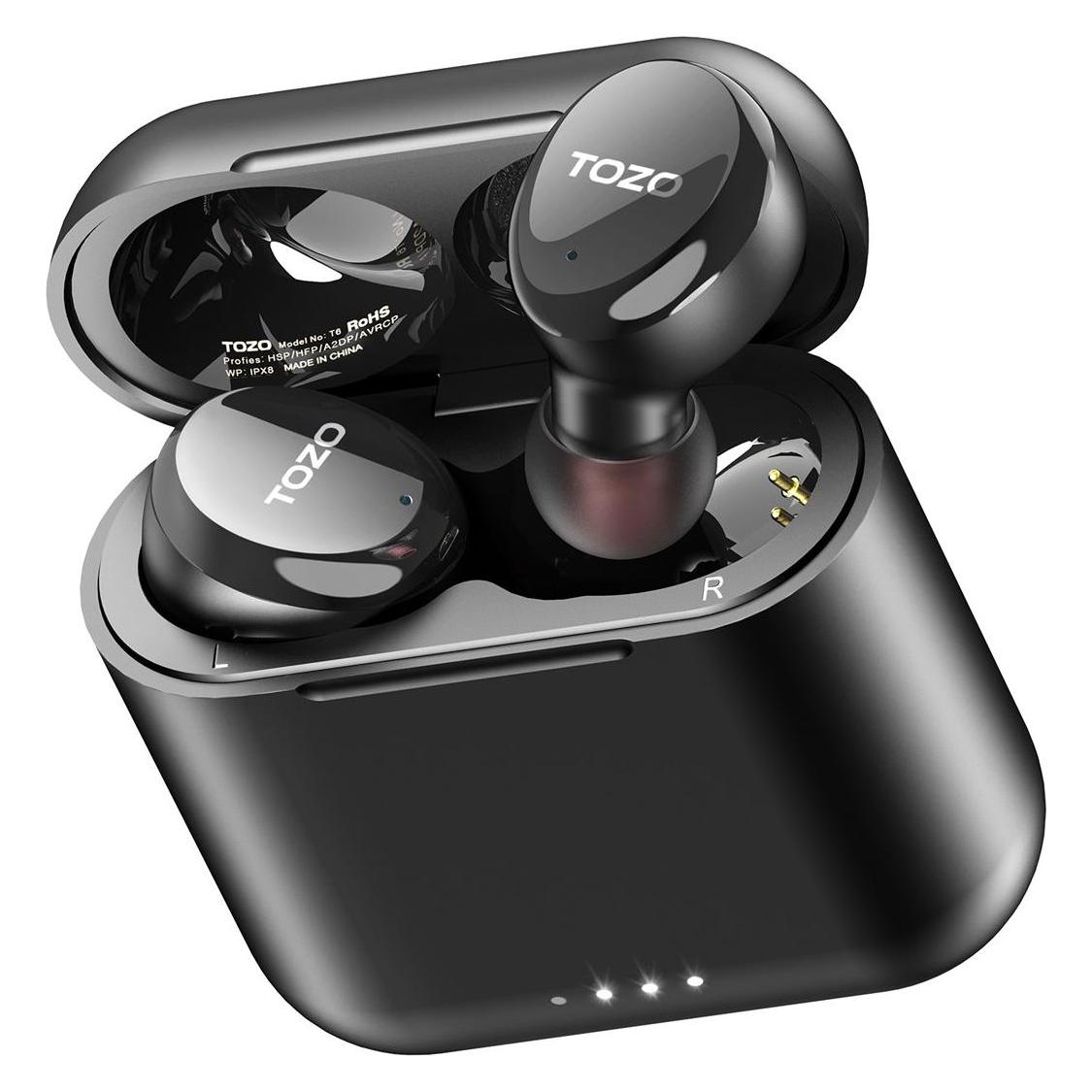 Tozo Earbuds TWS T6S Black (8 h, Kabellos) (T6S Black)