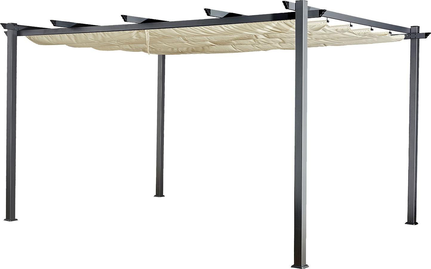 Freistehende Pergola 3 × 4m CASSIS beige - Aluminiumstruktur