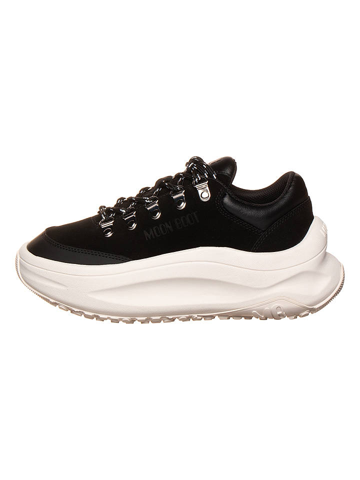 Moon Boot Leder-Sneakers "Moon247 City" in Schwarz - 38