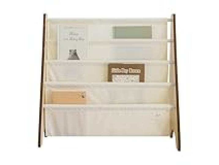 3 Sprouts, Bibliothèque Frontale Montessori pour Enfants, Idéale pour Organiser et Contenir des Livres, Couleur Crème, 61x63x25,4 cm