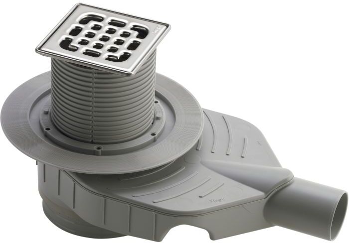 Viega Top-Badablauf Advantix 4914.10 DN 50, Aufsatz mit Rahmen aus Kunststoff