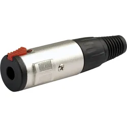 DAP Jack Plug - Stereo - Locking - female Schwarze Kappe