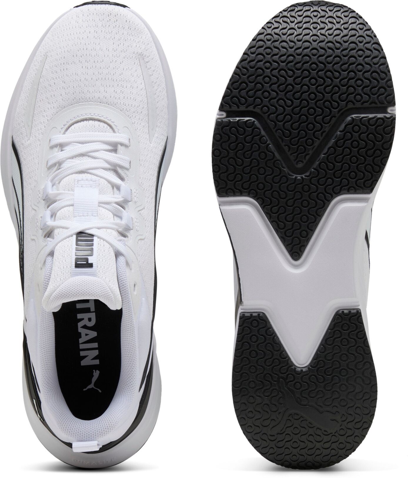 Trainingsschuh PUMA "AGILE LITE TR", Gr. 41, schwarz-weiss (puma weiß, puma schwarz), Textil, Schuhe Trainingsschuh, ideal für Gym und Fitnessstudio puma weiß, puma schwarz 41