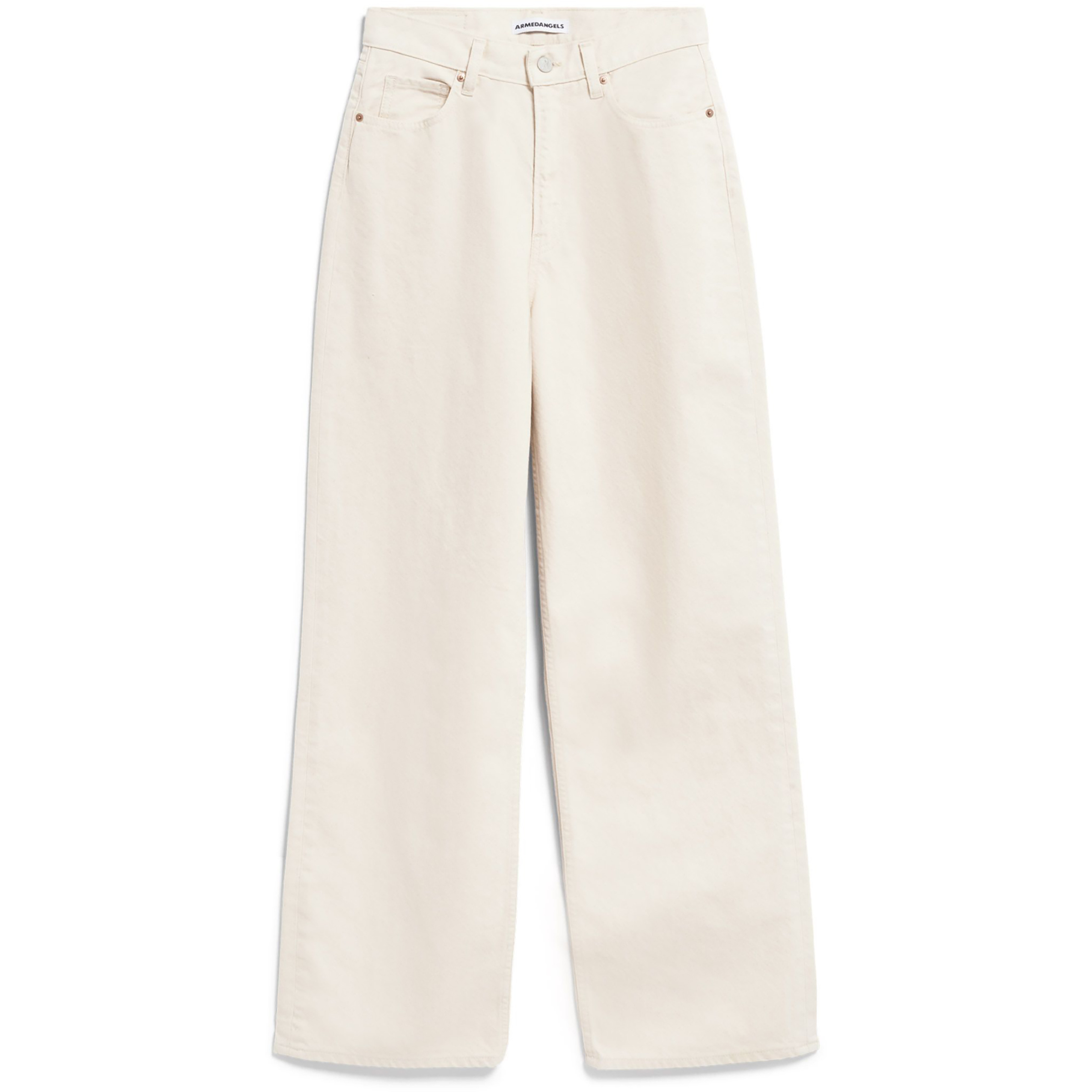 Armedangels Enijaa High Waist Wide Damen Jeans & Freizeithose beige Größe L Lifestyle Hautfreundlich