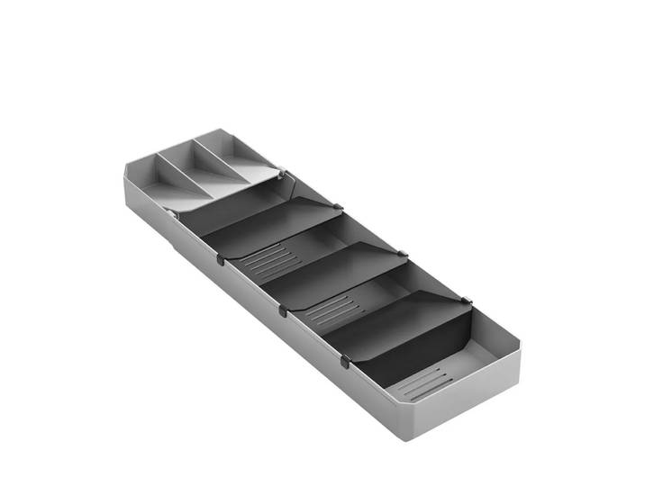 Metaltex - Besteckkasten, 14X49CM, Grau