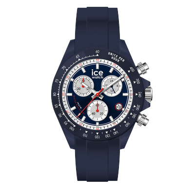 Chronograph ICE-WATCH "BEWATCH", blau (blau, blau, blau), Armbanduhren, Herren, Chronograph, Quarzuhr, Armbanduhr, Herrenuhr, Silikonarmband, analog, Big Date